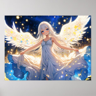Sterrenachtige Angelic Grace Eetherische schoonhei Poster