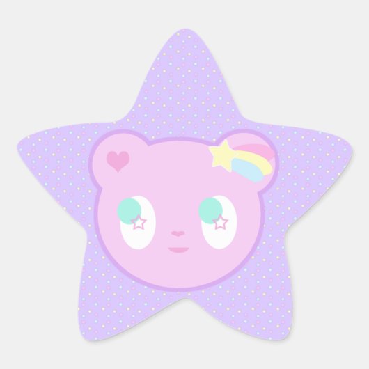 sterrenachtige beer sticker (Voorkant)