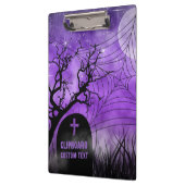 Sterrenachtige Paarse Ghoulish Gothic Web Volle Ma Klembord (Links)