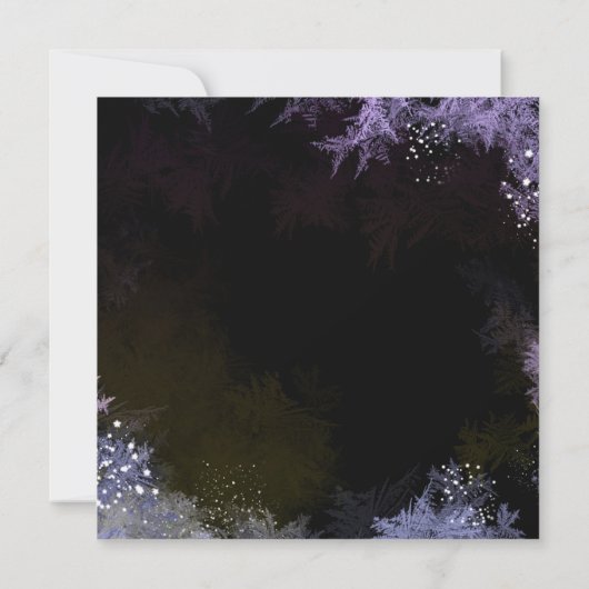 Sterrenavond Bos Paarse bruiloft uitnodiging (Achterkant)