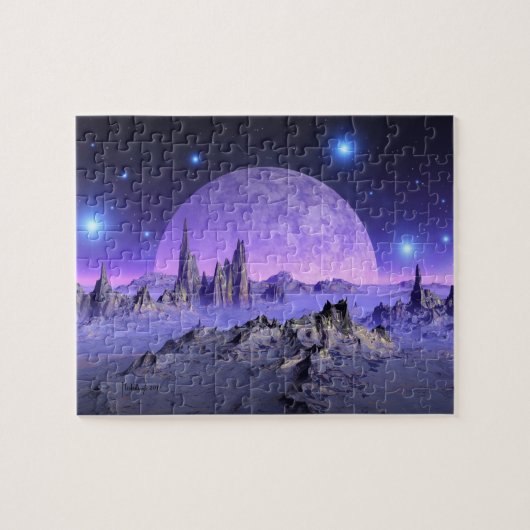 Sterrenavond - fantasie ruimtelandschap legpuzzel (Horizontaal)