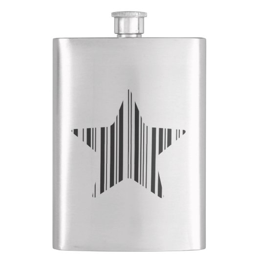 STERRENBALKODE Stellar Barcode Patroonontwerp Heupfles (Voorkant)