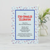 Sterrenbedekte Viering Patriottisch Feest Kaart (Staand voorkant)