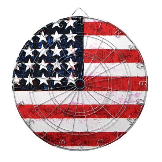Sterrenbeeld - Amerikaanse vlag Dartbord (Voorkant)