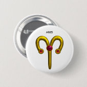 STERRENBEELD ARIES VERJAARDAG SIERADEN RONDE BUTTON 5,7 CM (Voorkant /achterkant)