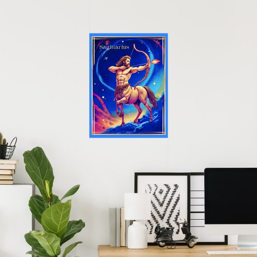 Sterrenbeeld Boogschutter als de Hemelse Boogschut Poster (Thuiskantoor)