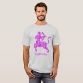 Sterrenbeeld Boogschutter in Amethyst Paars T-shirt (Voorkant volledig)