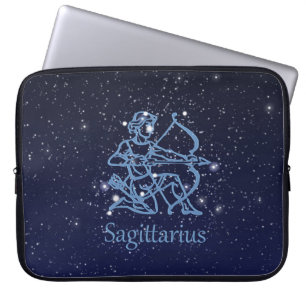 Sterrenbeeld Boogschutter & Sterrenbeeld met sterr Laptop Sleeve