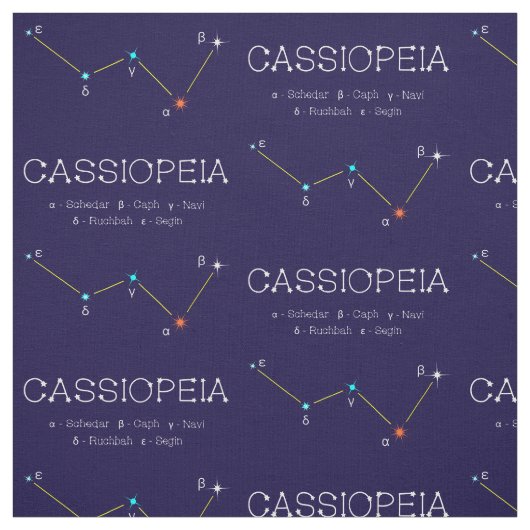 Sterrenbeeld Cassioipeia Stof (Swatch)