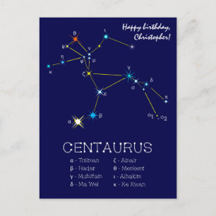 Sterrenbeeld Centaurus Briefkaart
