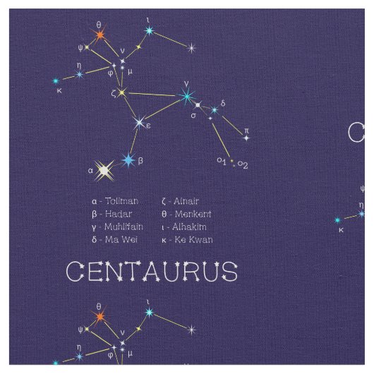 Sterrenbeeld Centaurus Stof (Close Up)