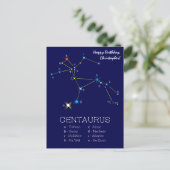 Sterrenbeeld Centaurus (Zuidelijke Halfrond) Briefkaart (Staand voorkant)