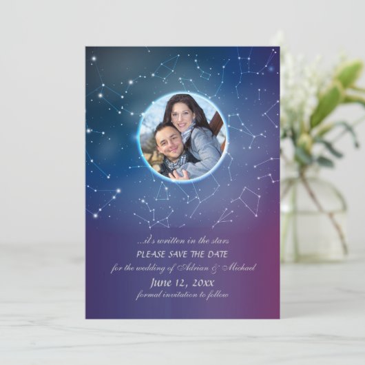 Sterrenbeeld Foto Aankondiging (Staand voorkant)