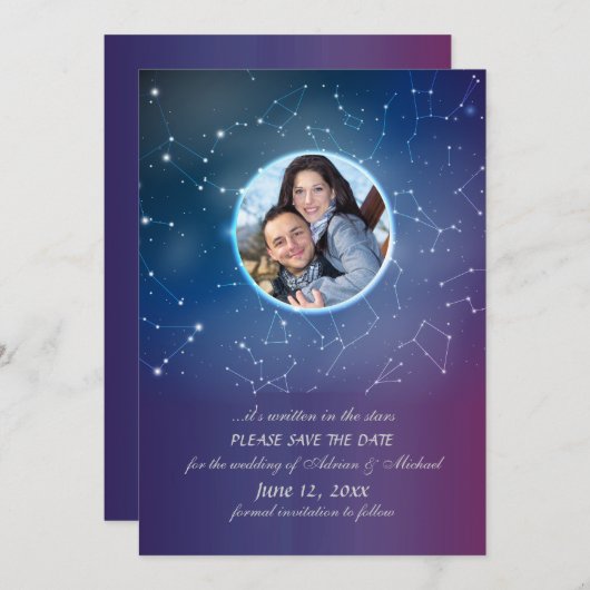 Sterrenbeeld Foto Aankondiging (Voorkant / Achterkant)