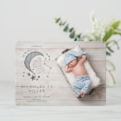 Sterrenbeeld Geboorte Aankondiging Geschreven in d (Staand voorkant)