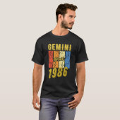 Sterrenbeeld Gemini 1986 Geboren T-shirt (Voorkant volledig)