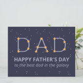 Sterrenbeeld Happy Vaderdag Kaart (Staand voorkant)