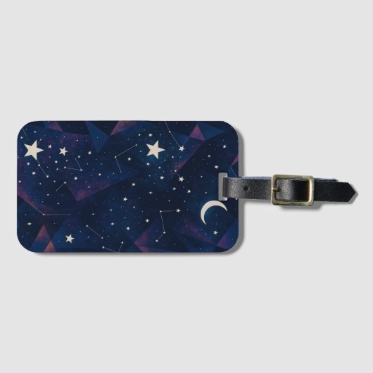 Sterrenbeeld Hemel – Hemel Nachtpatroon Bagagelabel (Voorkant (horizontaal))