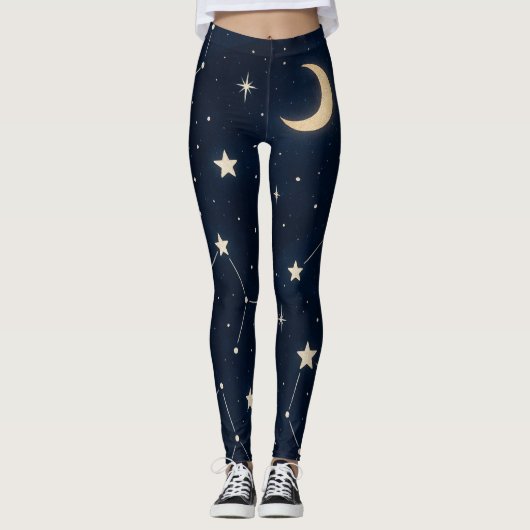 Sterrenbeeld Hemel – Hemel Nachtpatroon Leggings (Voorkant)