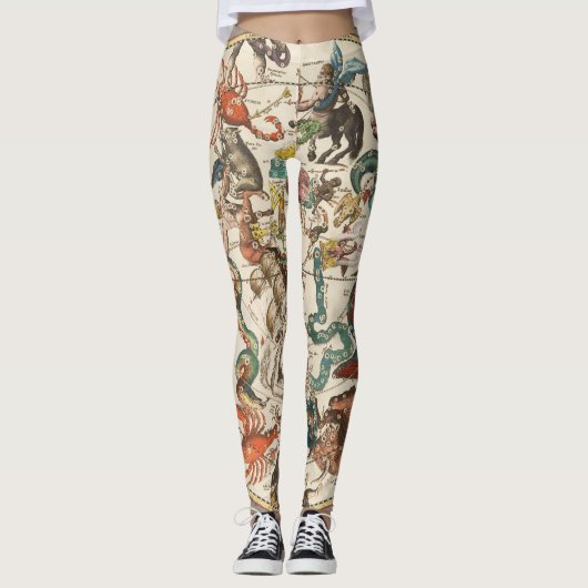 sterrenbeeld hemel hemelse dierenriem sterrenkaart leggings (Voorkant)