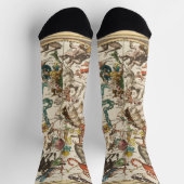 sterrenbeeld hemel hemelse dierenriem sterrenkaart sokken (Top)