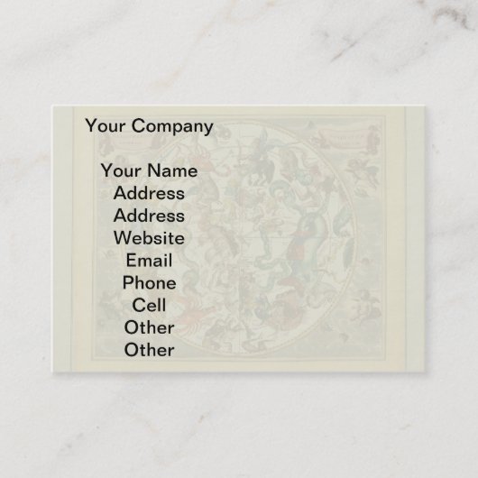 sterrenbeeld hemel hemelse dierenriem sterrenkaart visitekaartje (Voorkant)