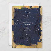 sterrenbeeld hemelse bruiloft uitnodiging (Achterkant)