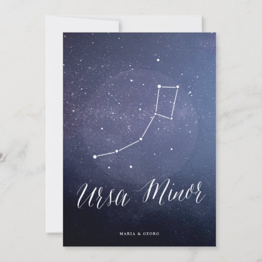 Sterrenbeeld Hemeltafel nummer Ursa Minor Kaart (Achterkant)
