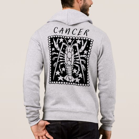 Sterrenbeeld Kanker Astrologie Horoscoop Logo Hoodie (Achterkant)