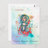 sterrenbeeld kanker grillig meisje symbolische kra briefkaart (Voorkant / Achterkant)