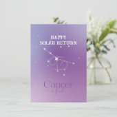 sterrenbeeld kanker lavendel platte Kaart (Staand voorkant)