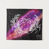 Sterrenbeeld Kanker Naam Zodiac Teken Wandkleed (Voorkant (horizontaal))