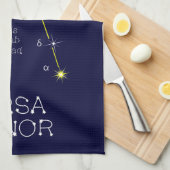 Sterrenbeeld Kleine Beer in het noordelijk halfron Theedoek (Quarter Fold)