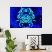 Sterrenbeeld Kreeft Poster (Thuiskantoor)