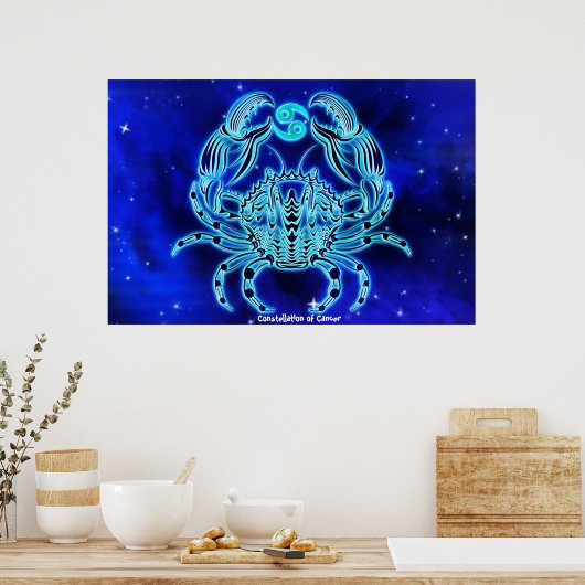 Sterrenbeeld Kreeft Poster (Keuken)
