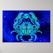Sterrenbeeld Kreeft Poster (Voorkant)