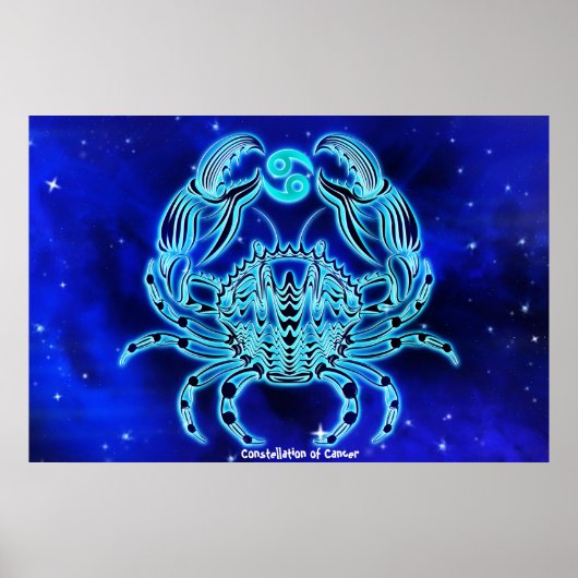 Sterrenbeeld Kreeft Poster (Voorkant)