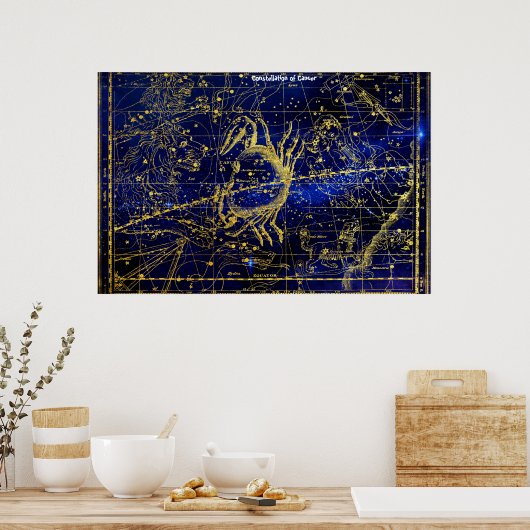 Sterrenbeeld Kreeft Poster (Keuken)