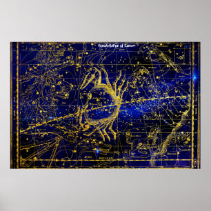 Sterrenbeeld Kreeft Poster