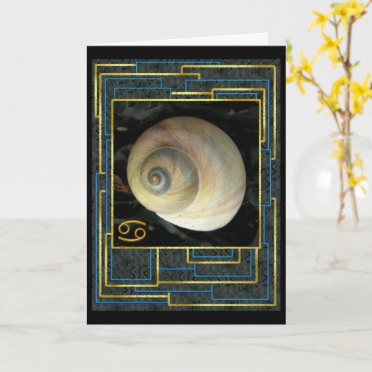 sterrenbeeld: Kreeft Verjaardag Groeten Kaart (Gele Bloem)