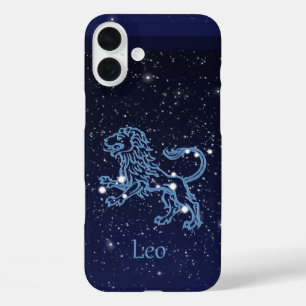 Sterrenbeeld Leeuw en Sterrenbeeld met Sterren iPhone 16 Plus Hoesje