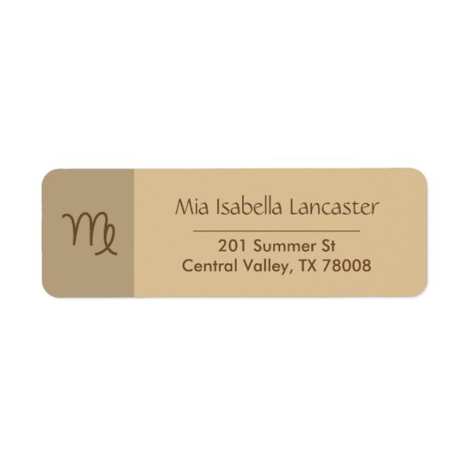 Sterrenbeeld Maagd Modern Retouradres Labels (Voorkant)