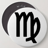 Sterrenbeeld Maagd Ronde Button 6,0 Cm (Voorkant /achterkant)
