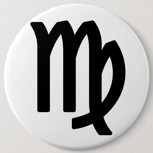 Sterrenbeeld Maagd Ronde Button 6,0 Cm (Voorkant)