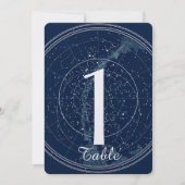 Sterrenbeeld nachtelijke hemel huwelijks tafelnumm kaart (Voorkant)