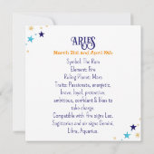 Sterrenbeeld Ram | Astrologie Eigenschappen (Achterkant)