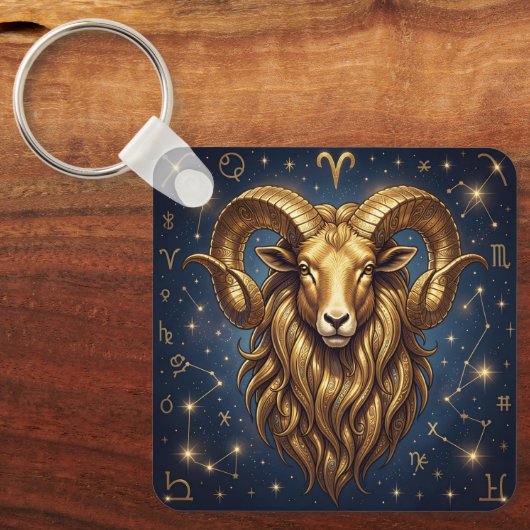 Sterrenbeeld Ram | Astrologie Eigenschappen & Data Sleutelhanger (Voorkant)