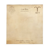 Sterrenbeeld Ram -  Notitieblok (Voorkant)