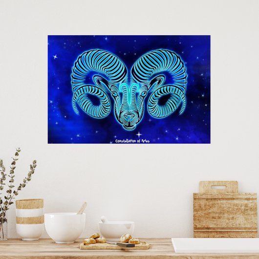 Sterrenbeeld Ram Poster (Keuken)