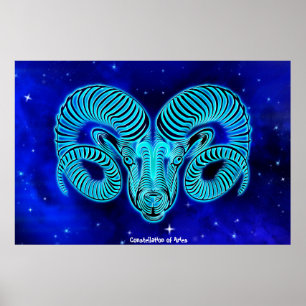 Sterrenbeeld Ram Poster